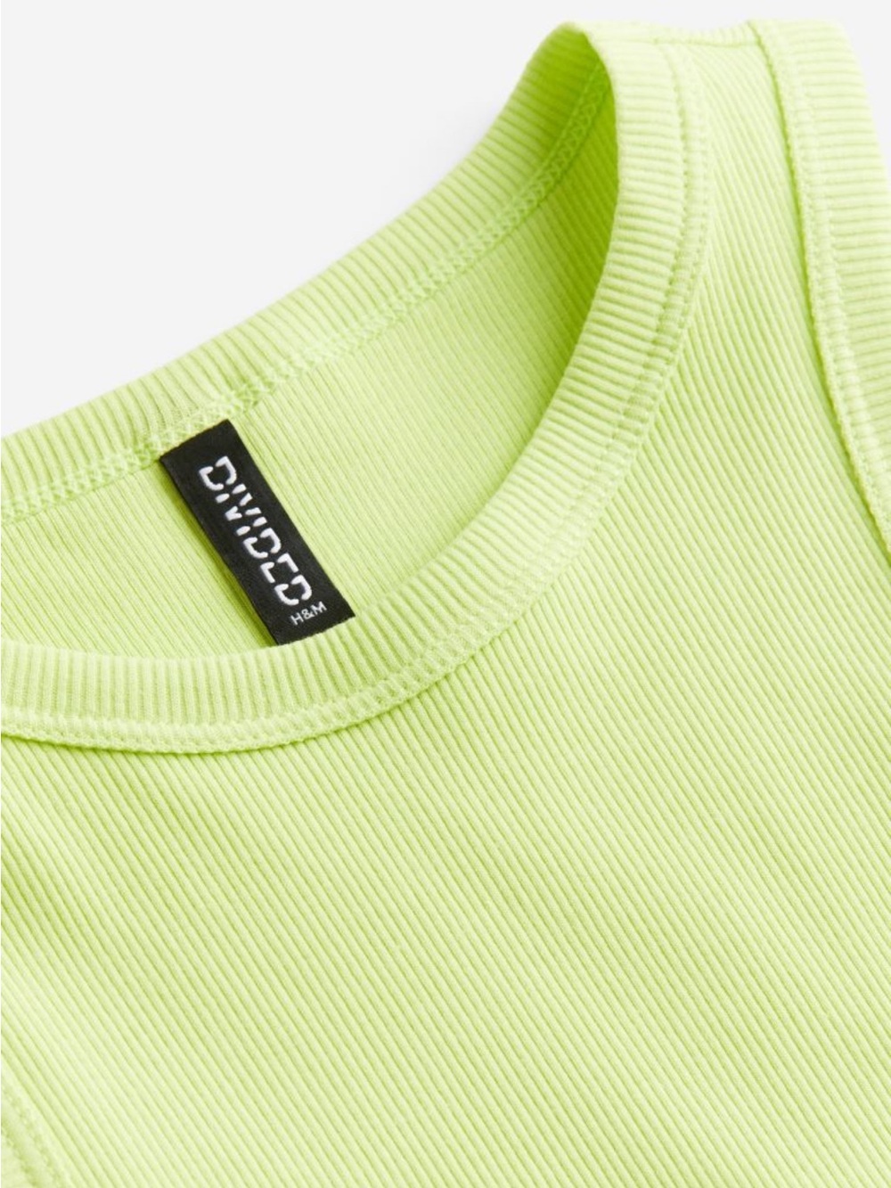 H&M Neon Lime Ribbed Tank - Picture 2 of 4